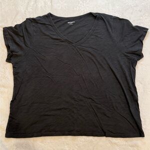 Old Navy Black V-Neck Short Sleeve Tee